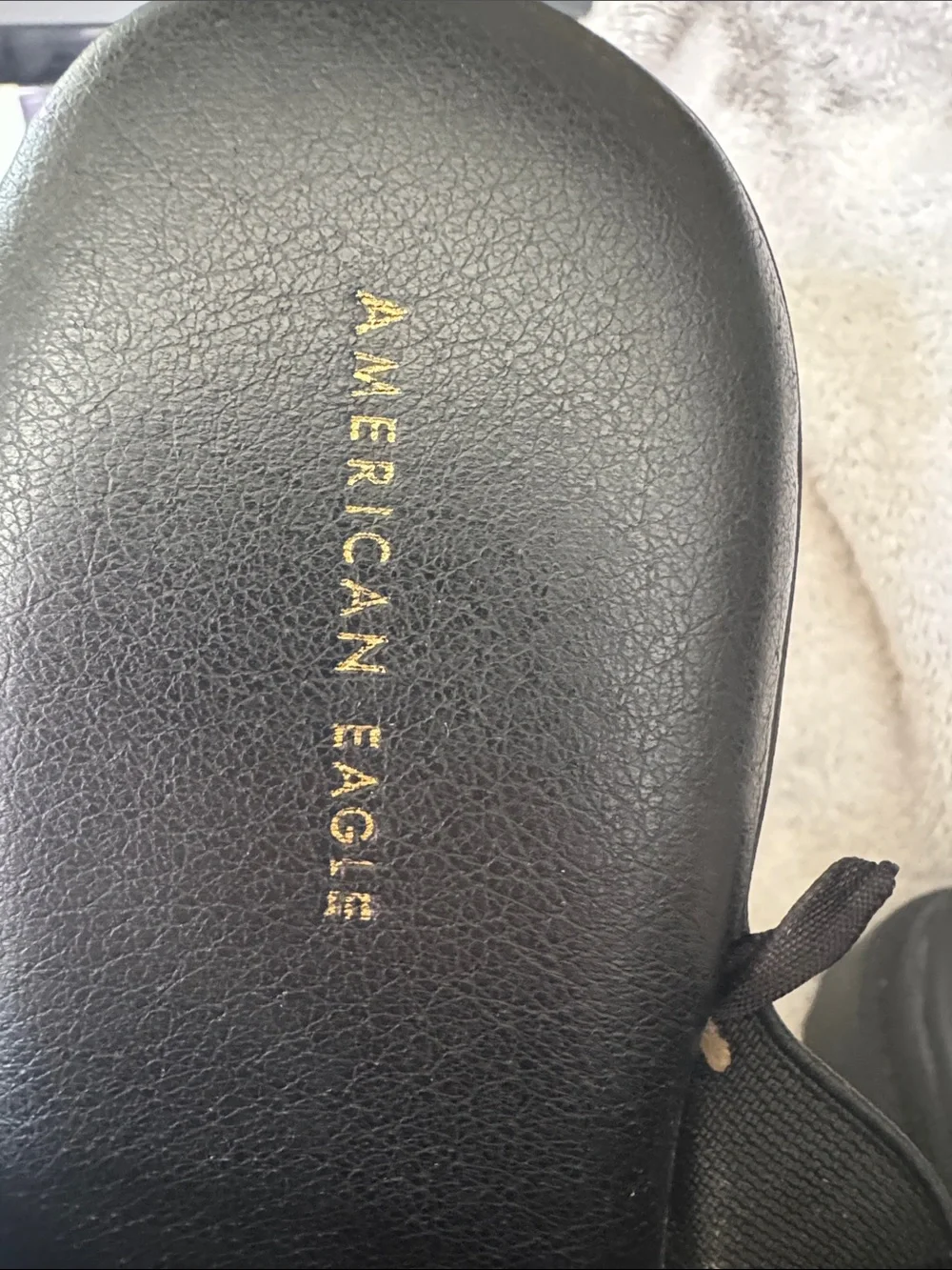 American Eagle Outfitters Black Slip-On Lug Sole Mules